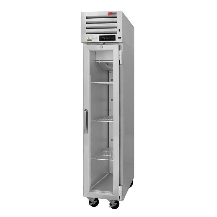 Turbo Air - PRO-12R-G-N, Commercial 18" 1 Glass Door Reach-in Refrigerator PRO Series 9.5 cu.ft. - Donut-Equipment.com
