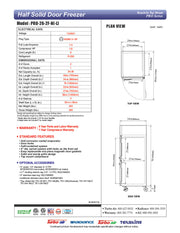 Turbo Air PRO-26-2F-N 29" Premiere Pro Series Solid Half Door Reach in Freezer - Donut-Equipment.com