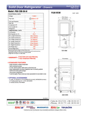 Turbo Air PRO-26R-D4-N, 28 3/4" One Section Reach In Refrigerator - (4) Solid Drawers, 115v - Donut-Equipment.com