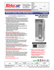 Turbo Air PRO-26R-G-RI-N(-L) PRO Series Refrigerator Roll-in One-section - Donut-Equipment.com