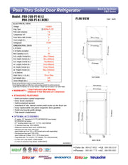 Turbo Air PRO-26R-PT-N 29" Premiere Pro Series Solid Door Pass-Through Refrigerator - Donut-Equipment.com