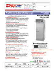 Turbo Air PRO-26R-RI-N 35" Premiere Pro Series Solid Door Roll-In Refrigerator - Donut-Equipment.com