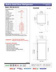 Turbo Air PRO-26R-RI-N 35" Premiere Pro Series Solid Door Roll-In Refrigerator - Donut-Equipment.com