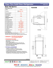 Turbo Air PRO-50F-PT-N 52" Premiere Pro Series Solid Door Pass-Through Freezer - Donut-Equipment.com