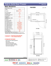 Turbo Air PRO-50F-RI-N 67" Premiere Pro Series Solid Door Roll-In Freezer - Donut-Equipment.com