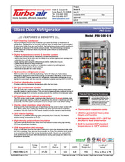 Turbo Air PRO-50R-G-N 51 3/4" Two Section Reach In Refrigerator, (2) Hinged Glass Doors, 115v - Donut-Equipment.com