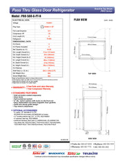 Turbo Air PRO-50R-G-PT-N 2 Section Glass Door Pass-Thru Refrigerator - Donut-Equipment.com