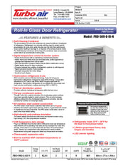Turbo Air PRO-50R-G-RI-N PRO Series Refrigerator Roll-in Two-section - Donut-Equipment.com