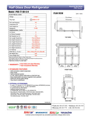 Turbo Air PRO-77-6R-G-N 77 3/4" Three Section Reach In Refrigerator, (6) Left/Right Hinge Glass Doors, 115v - Donut-Equipment.com