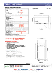 Turbo Air PRO-77F-N 78" Premiere Pro Series Solid Door Reach in Freezer - Donut-Equipment.com