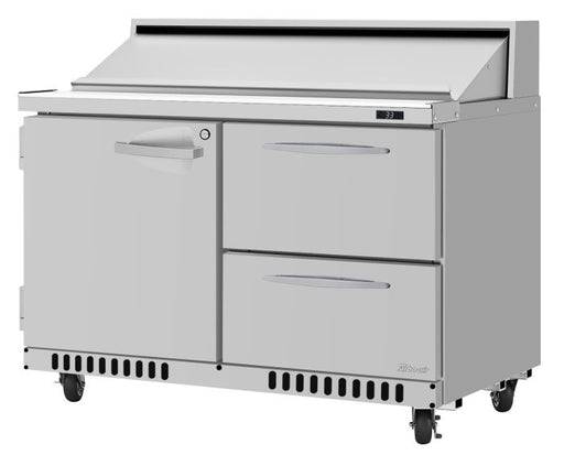 Turbo Air PST-48-D2R(L)-FB-N 27 1/2" PRO Series Sandwich/Salad Prep Table w/ Refrigerated Base - Donut-Equipment.com