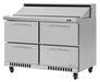 Turbo Air PST-48-D4-FB-N 48 1/4" PRO Series Sandwich/Salad Prep Table w/ Refrigerated Base - Donut-Equipment.com