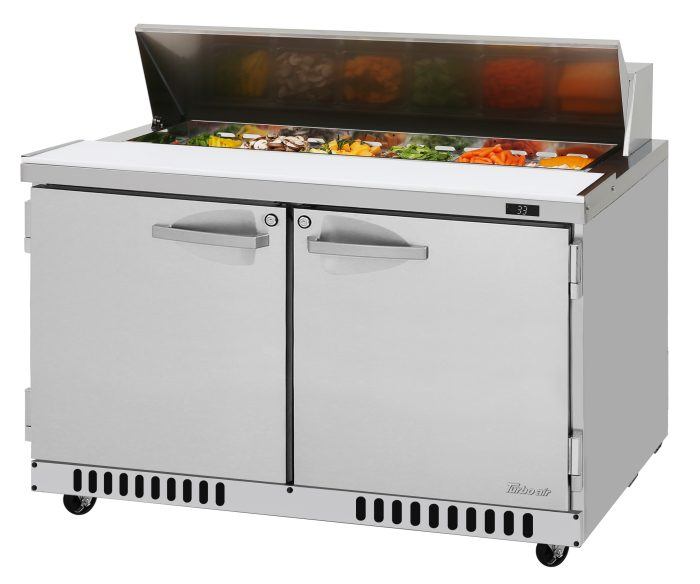 Turbo Air PST-48-FB-N 48 1/4" PRO Series Sandwich/Salad Prep Table w/ Refrigerated Base - Donut-Equipment.com