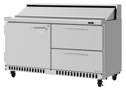 Turbo Air PST-60-D2R(L)-FB-N" PRO Series Sandwich/Salad Prep Table w/ Refrigerated Base - Donut-Equipment.com