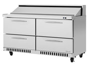 Turbo Air PST-60-D4-FB-N 60 1/4" PRO Series Sandwich/Salad Prep Table w/ Refrigerated Base - Donut-Equipment.com