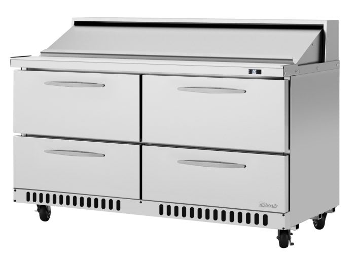 Turbo Air PST-60-D4-FB-N 60 1/4" PRO Series Sandwich/Salad Prep Table w/ Refrigerated Base - Donut-Equipment.com
