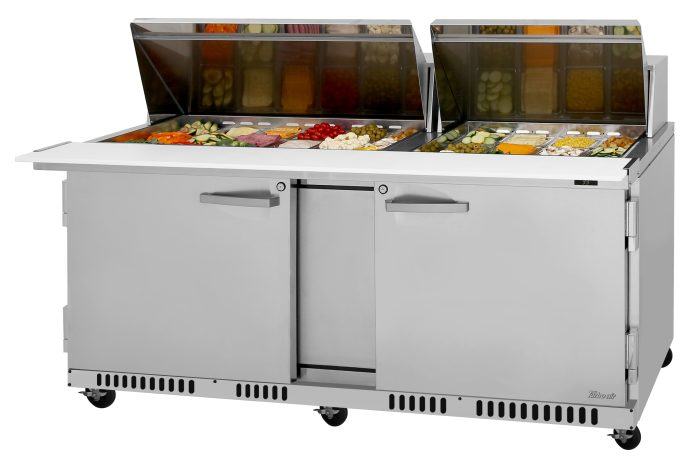 Turbo Air PST-72-30-FB-N 72 5/8" PRO Series Mega Top Sandwich/Salad Prep Table w/ Refrigerated Base - Donut-Equipment.com