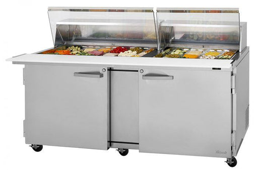 Turbo Air PST-72-30-N-CL 72 5/8" PRO Series Mega Top Sandwich/Salad Prep Table w/ Refrigerated Base - Donut-Equipment.com