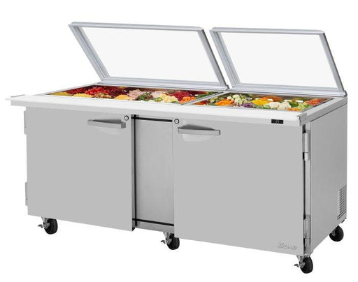 Turbo Air PST-72-30-N-GL 72 5/8" PRO Series Mega Top Sandwich/Salad Prep Table w/ Refrigerated Base - Donut-Equipment.com
