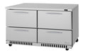 Turbo Air PUR-60-D4-FB-N 60 1/4" W Undercounter Refrigerator w/ 2 Section & 4 Drawers, Front Breathing - Donut-Equipment.com