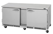 Turbo Air PUR-72-FB-N 70 5/8" W Undercounter Refrigerator w/ 2 Section & 2 Doors, Front Breathing - Donut-Equipment.com