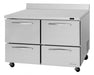 Turbo Air PWF-48-D4-N 48 1/4" Worktop Freezer w/ 2 Sections, 4 Drawers - Donut-Equipment.com