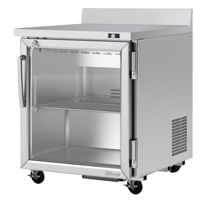 Turbo Air PWR-28-G-N 27 1/2" Worktop Refrigerator w/ (1) Section, 1 Glass Door - Donut-Equipment.com