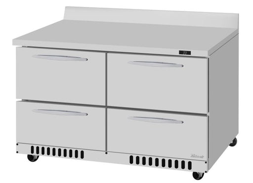 Turbo Air PWR-48-D4-FB-N 48 1/4" Worktop Refrigerator w/ (2) Sections, 4 Drawers, Front Breathing - Donut-Equipment.com