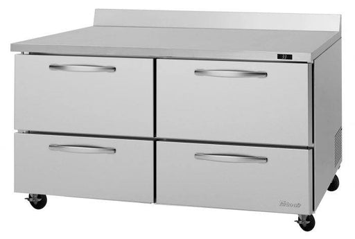 Turbo Air PWR-60-D4-N 60 1/4" Worktop Refrigerator w/ 2 Sections, 4 Drawers - Donut-Equipment.com