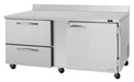 Turbo Air PWR-72-D2R-N 72 1/4" Worktop Refrigerator w/ 3 Sections, 2 Drawers & 1 Solid Door - Donut-Equipment.com