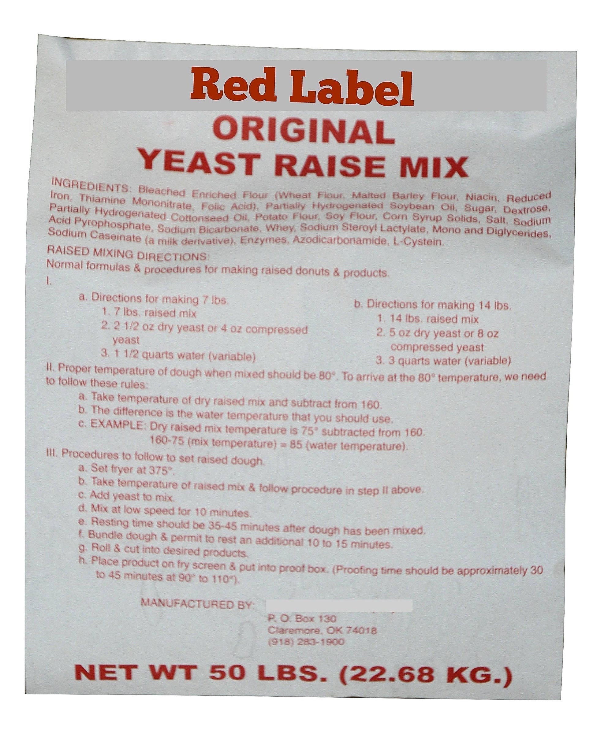 Rapid Rise Raised Donut Mix 50 Pound Bag - For orders over 200 pounds ...