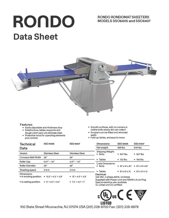 RONDO SSO 6407 - Rondomat Floor Sheeter