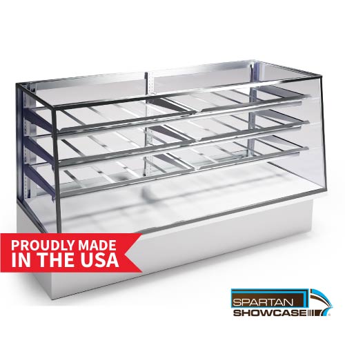 Non Refrigerated Display Case 97048-59 Straight Front High Volume 59" x 48"