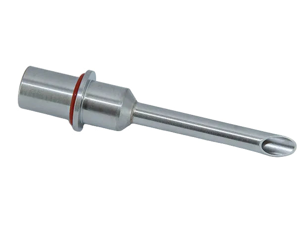 (1) Single Outlet Injection Spout- F-3097-Blueberry 7/16" x 3-1/4"L w/ 30° Slanted Tip - Donut-Equipment.com