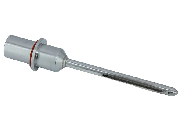 (1) Single Outlet Injection Spout- F-3096- Long John-Slitted 5/16" x 4-3/8"L w/ Pinched Tip Assy. - Donut-Equipment.com