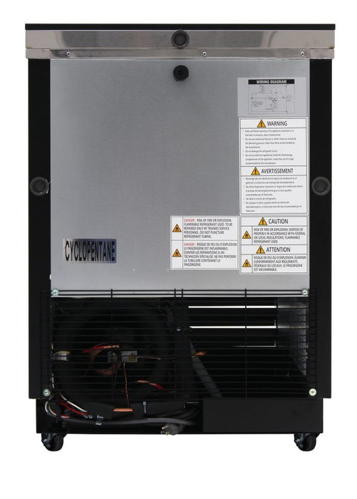 Turbo Air TBC-24SB-GF-N6 25" Black Laminate Exterior, Glass Froster - Donut-Equipment.com