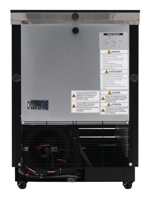 Turbo Air TBC-24SB-GF-N6 25" Black Laminate Exterior, Glass Froster - Donut-Equipment.com