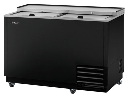 Turbo Air TBC-50SB-GF-N 50" 2-Section Glass Chiller – 140 Mug Capacity, Black, 115v - Donut-Equipment.com