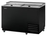Turbo Air TBC-50SB-GF-N 50" 2-Section Glass Chiller – 140 Mug Capacity, Black, 115v - Donut-Equipment.com