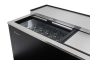 Turbo Air TBC-50SB-GF-N 50" 2-Section Glass Chiller – 140 Mug Capacity, Black, 115v - Donut-Equipment.com