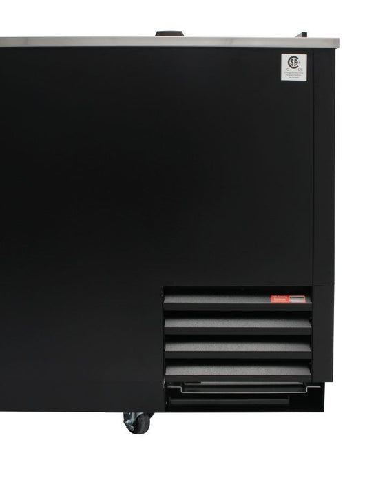 Turbo Air TBC-50SB-GF-N 50" 2-Section Glass Chiller – 140 Mug Capacity, Black, 115v - Donut-Equipment.com
