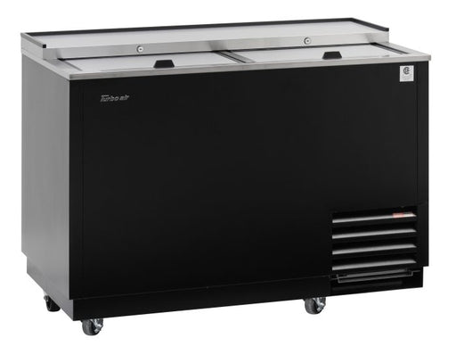 Turbo Air TBC-50SB-GF-N 50" 2-Section Glass Chiller – 140 Mug Capacity, Black, 115v - Donut-Equipment.com