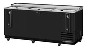 Turbo Air TBC-80SB-N 80 1/2" Forced Air Bottle Cooler - Holds (739) 12 oz Bottles, Black Laminated Exterior, 115v - Donut-Equipment.com