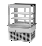 Turbo Air TBP36-54FDN 38-1/8" Refrigerated Bakery Display Case w/ Straight Glass - (3) Levels, 115v, Stainless Steel - Donut-Equipment.com