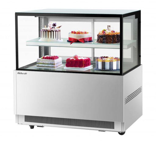 Turbo Air TBP48-46NN-S 47-1/4" Straight Glass Full-Service Bakery Display Case, 2 Levels, Stainless Steel Exterior, 115v - Donut-Equipment.com