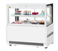 Turbo Air TBP60-46FN-W 59" Straight Glass Refrigerated Bakery Display Case, 2 Levels, White Exterior, Lift-Up Front Glass, 115v - Donut-Equipment.com