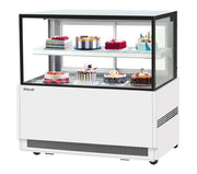 Turbo Air TBP60-46NN-W 59" Refrigerated Straight Glass Full-Service Bakery Display Case, 2 Levels, White Exterior, 115v - Donut-Equipment.com