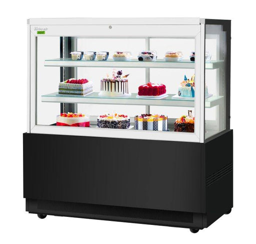 Turbo Air TBP60-54FN-B 59"  Refrigerated Bakery Display Case, 3 Levels, Black Exterior, 115v - Donut-Equipment.com