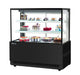 Turbo Air TBP60-54NN-B 59" Straight Glass Full-Service Bakery Display Case, 3 Levels, Black Exterior, 115v - Donut-Equipment.com