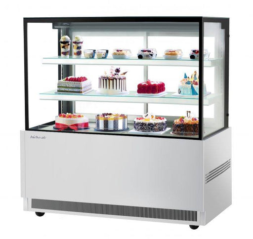 Turbo Air TBP60-54NN-S 59" Straight Glass Full-Service Bakery Display Case, 3 Levels, Stainless Steel Exterior, 115v - Donut-Equipment.com